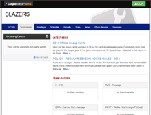 Tablet Screenshot of blazers-hcspl.leaguetoolbox.com