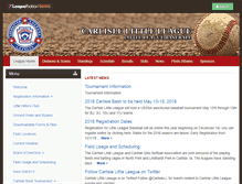 Tablet Screenshot of carlislelittleleague.leaguetoolbox.com