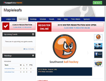 Tablet Screenshot of mapleleafs-sbh.leaguetoolbox.com