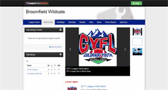 Desktop Screenshot of broomfieldwildcats11u-cyfl.leaguetoolbox.com