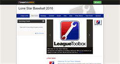 Desktop Screenshot of lsbl2016-lonestarbaseball.leaguetoolbox.com