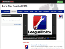 Tablet Screenshot of lsbl2016-lonestarbaseball.leaguetoolbox.com